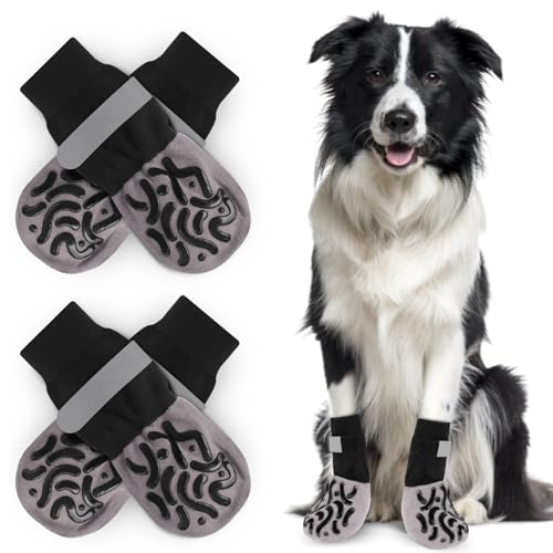 Deepton 2 Paar Hundesocken Anti Rutsch, Weiche Hundeschuhe...