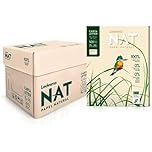 Natural A4 Printer Paper - 5 Reams (2500 Sheets) 75gsm Multi-Purpose Eco-Friendly Copier Paper Carbon Footprint Certified, Tree-Free, Bleach-Free, Budget-Friendly Printing Paper