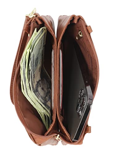 Mundi Brady Anti Theft Womens Cell Phone Crossbody Wallet Rfid Purse (Brown Sugar) #TOP1