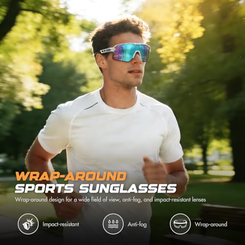 Image of BangLong Sports Sunglasses, UV400 Cycling Glasses for Men Women