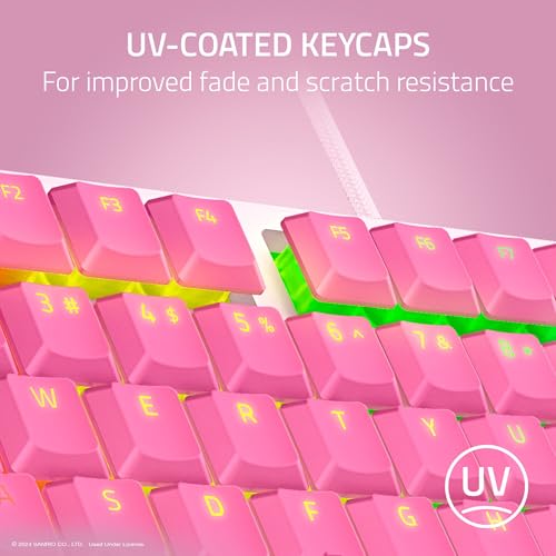 Razer Ornata V3 TKL Gaming Keyboard: Low-Profile Keys - Mecha-Membrane Switches - UV-Coated Keycaps - Backlit Media Keys - 8-Zone RGB Lighting - Magnetic Wrist Wrest - Hello Kitty & Friends Edition - Image 5