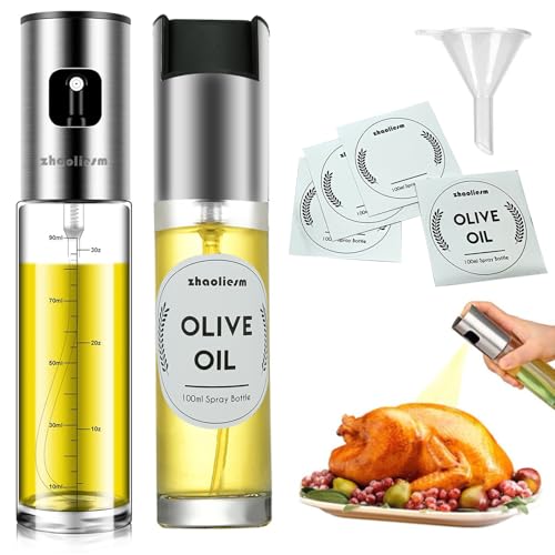 Comparison: Best Cooking Spray For Waffle Maker 7 Oil Sprayer for Cooking, Olive Oil Sprayer Mister with Scale, 100ml Olive Oil Spray Bottle, Air Fryer Vegetable Vinegar Oil Portable Mini Kitchen Gadgets for Baking, Salad, Grilling, BBQ, Roasting