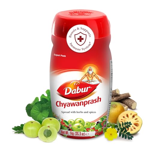 dabur chyawanprash chyavanprash - traditional inspired by ayurveda with natural ayurvedic ingredients - revitalize energize and strengthen your body naturally - not for children under 6 years- 1kg
