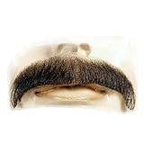 Brown Sonny Bono Villain Human Hair Mustache (Brown)