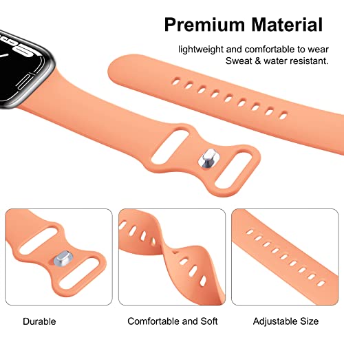 Image of (6 Packs) Sport Bands Compatible with Apple Watch Band 38mm 40mm 41mm 42mm 44mm 45mm 46mm 49mm Silicone iWatch Band Ultra 3 2 1 SE Series 11 10 9 8 7 6 5 4 3 2 1 Women Men