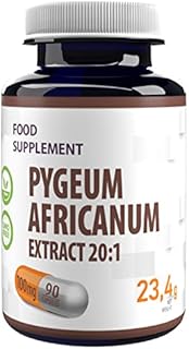 Pygeum Africanum 20000mg Equivalent (100mg of 20:1 Extract) 90 Vegan Capsules, 13% phytosterols, Certificate of Analysis by AGROLAB Germany, High Strength, Gluten and GMO Free