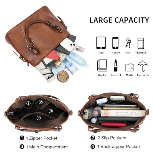 Bolso Tote Vegan de Gran Capacidad para Mujer miniatura 4