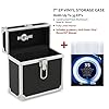 Retro musique Aluminium 7" Vinyl Record EP Storage Case Holds up to 35 EPs (in PVC Sleeves) Includes 35 Vinyl Record Outer Sleeves (Black) #1