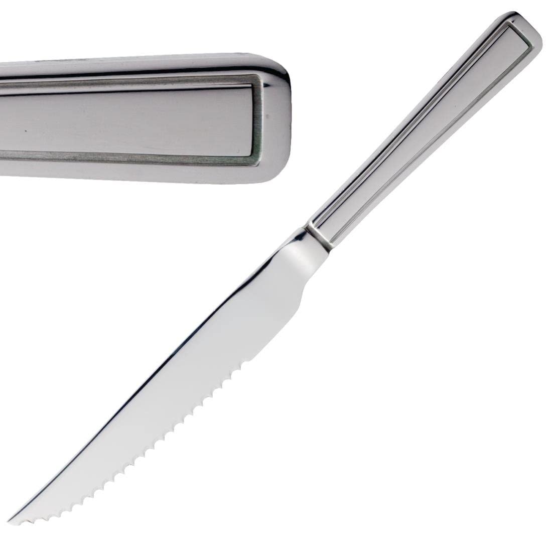 Olympia Harley Steak Knives Set of 12 - Stainless Steel Serrated Knife DL105