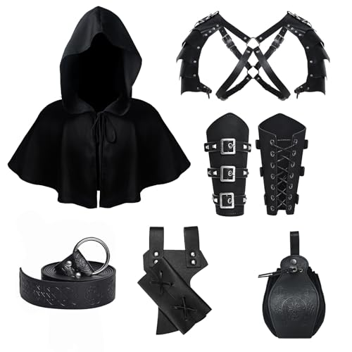 Accessoires de chevalier médiéval kit complet ajustement facile avec sacoche
