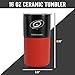 Rico Industries NHL Carolina Hurricanes Personalized 16oz Black Ceramic Tumbler with Red Silicone Grip, Deep Laser Engraved Logo, Travel Coffee Mug with Slide Lid, Matte Glaze