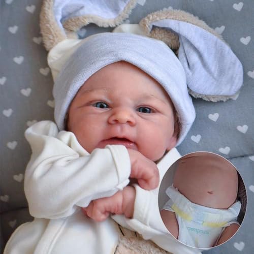Zero pam Reborn Baby Vollsilikon-45CM Lebensechte Babypuppen Reborn Baby...