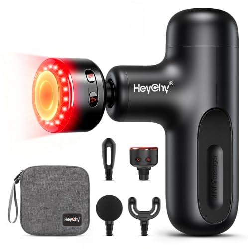 Mini-Massage-Gun-Muscle-Massager-with-Red-Light-Infrared-Heating Mini Massage Gun, Muscle Massager with Red Light Infrared Heating - Image 1