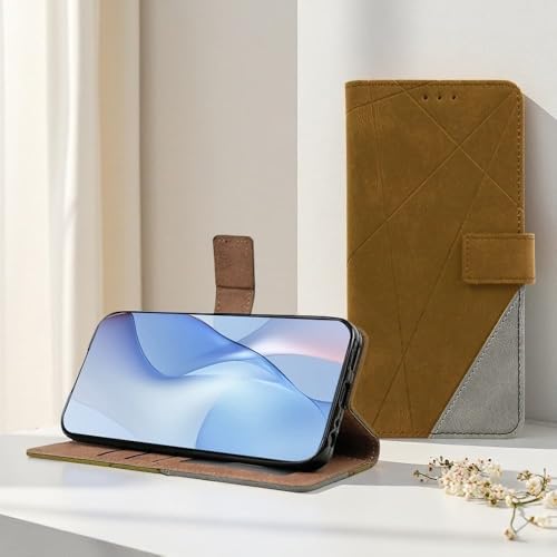 Image of amazon basics Nothing Phone 4A Pro 5G Flip Cover | Card Pockets Wallet & Stand | Flip Cover for Nothing Phone 4A Pro 5G (Brown with Grey)