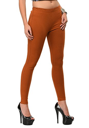 Image of Frenchtrendz Women's Slim Fit Mid Rise Stretchable Cotton Modal Spandex Jegging Pull On