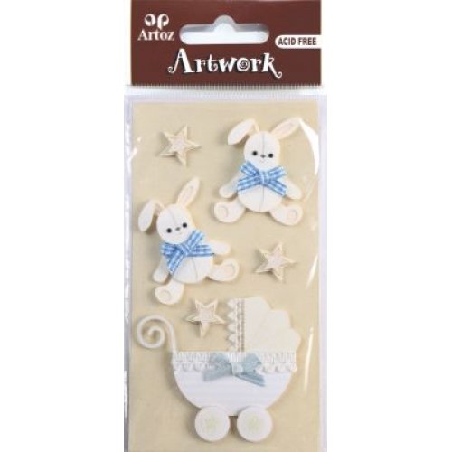 Craft Embellishments - Coniglietto blu