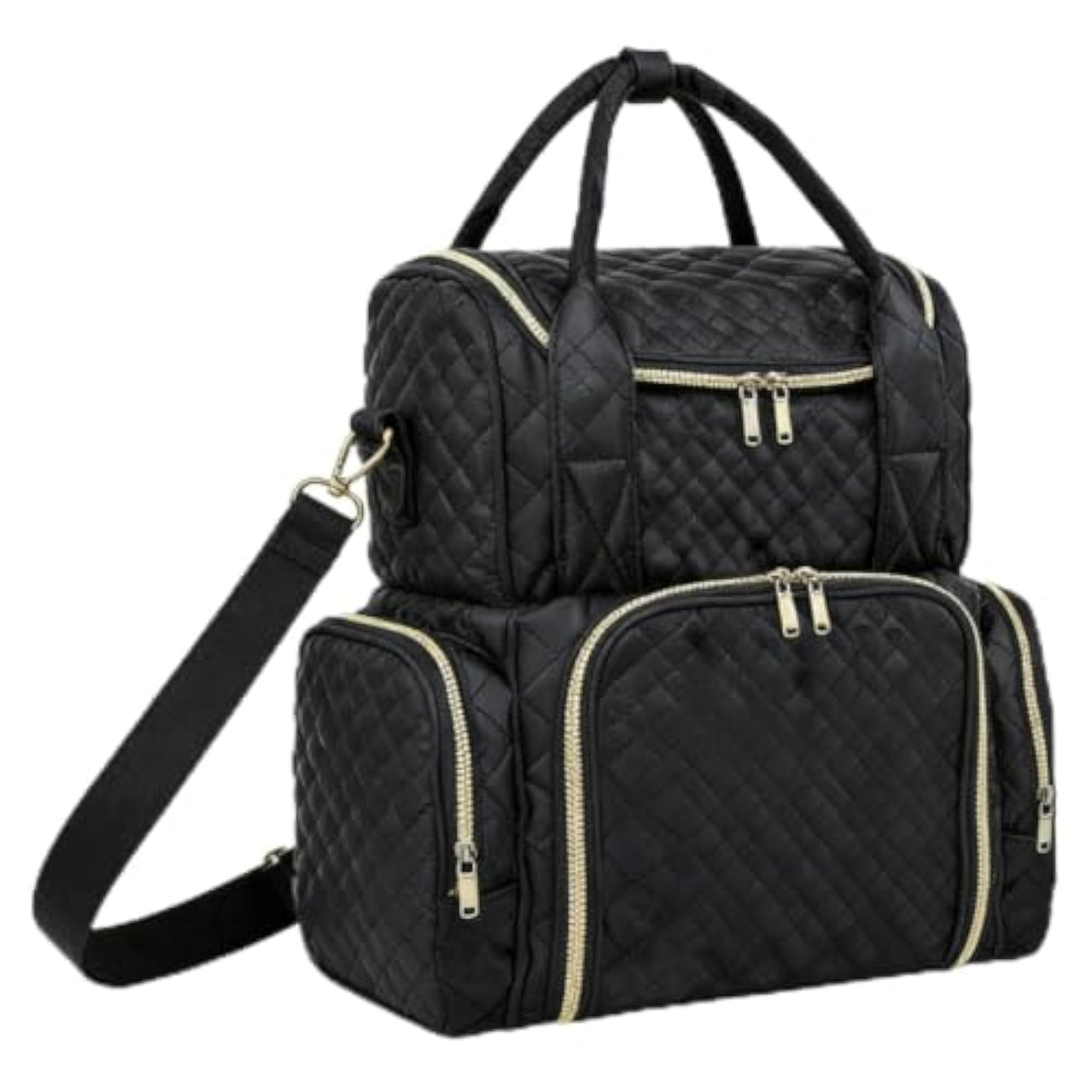 Structured Travel Makeup Bag with Handle, Padded Case