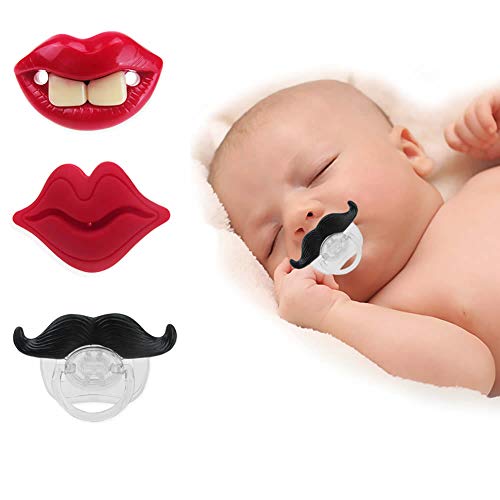Dusenly - Ciuccio divertente per baffi, in morbido silicone,...