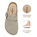 Xiakolaka Women's Boston Clogs Adjustable Buckle Slip on Cork Footbed Home Clog Slippers Beige Size 8
