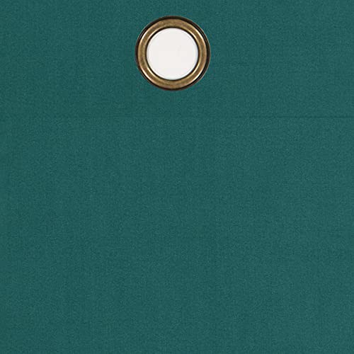 Image of ECLIPSE Microfiber Total Privacy Blackout Thermal Grommet Window Curtain for Bedroom (1 Panel), 42 inch x 63 inch, Peacock