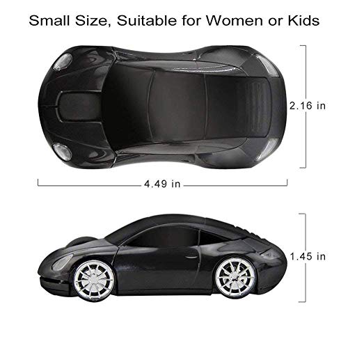 Image of Microware Black Cool Car Shaped Wireless USB 3D Mouse Mice for PC Laptop Notebook
