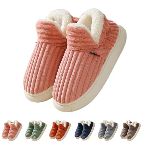 Cloud Slippers, Warm Fuzzy Slippers Thick Sole Anti-Skid Cozy Plush House Slides