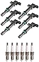 ENA Set of 6 Ignition Coil Pack and Set of 6 Platinum Spark Plug Compatible with Dodge Jeep Mitsubishi Liberty Grand Cherokee Raider Commander Nitro Durango Dakota 3.7L V6 Replacement For UF270