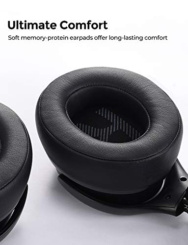 Mpow H19 IPO Active Noise Cancelling Headphones, B luetooth 5.0 Wireless Headphones with CVC8.0 Microphone, Hi-Fi Stereo Deep Bass, Rapid Charge 35H Playtime for TV, Online Class, Home Office