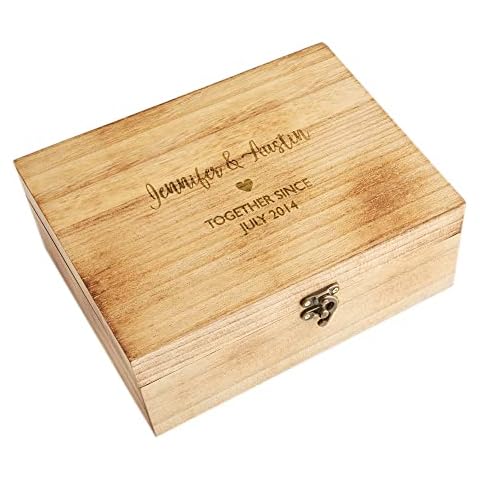 Let's Make Memories Personalized Couples Keepsake Box - Memory Saver - Wedding - Anniversary - Engagement - For Couples Cover