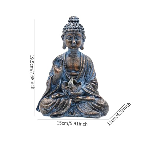 Statue de Bouddha pour illuminer un jardin sombre sans électricité