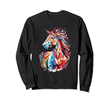 Photo Gallery grazioso design con cavalli – forma colorata per gli appassionati di cavalli felpa Photo Gallery grazioso design con cavalli – forma colorata per gli appassionati di cavalli felpa