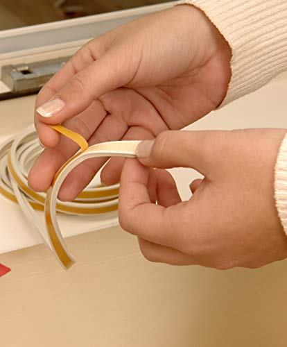 tesa tesamoll E-Profil Gummidichtung - Selbstklebende Dichtung zum Isolieren von Spalten an Fenstern und Türen - Braun - 25 m x 9 mm x 4 mm