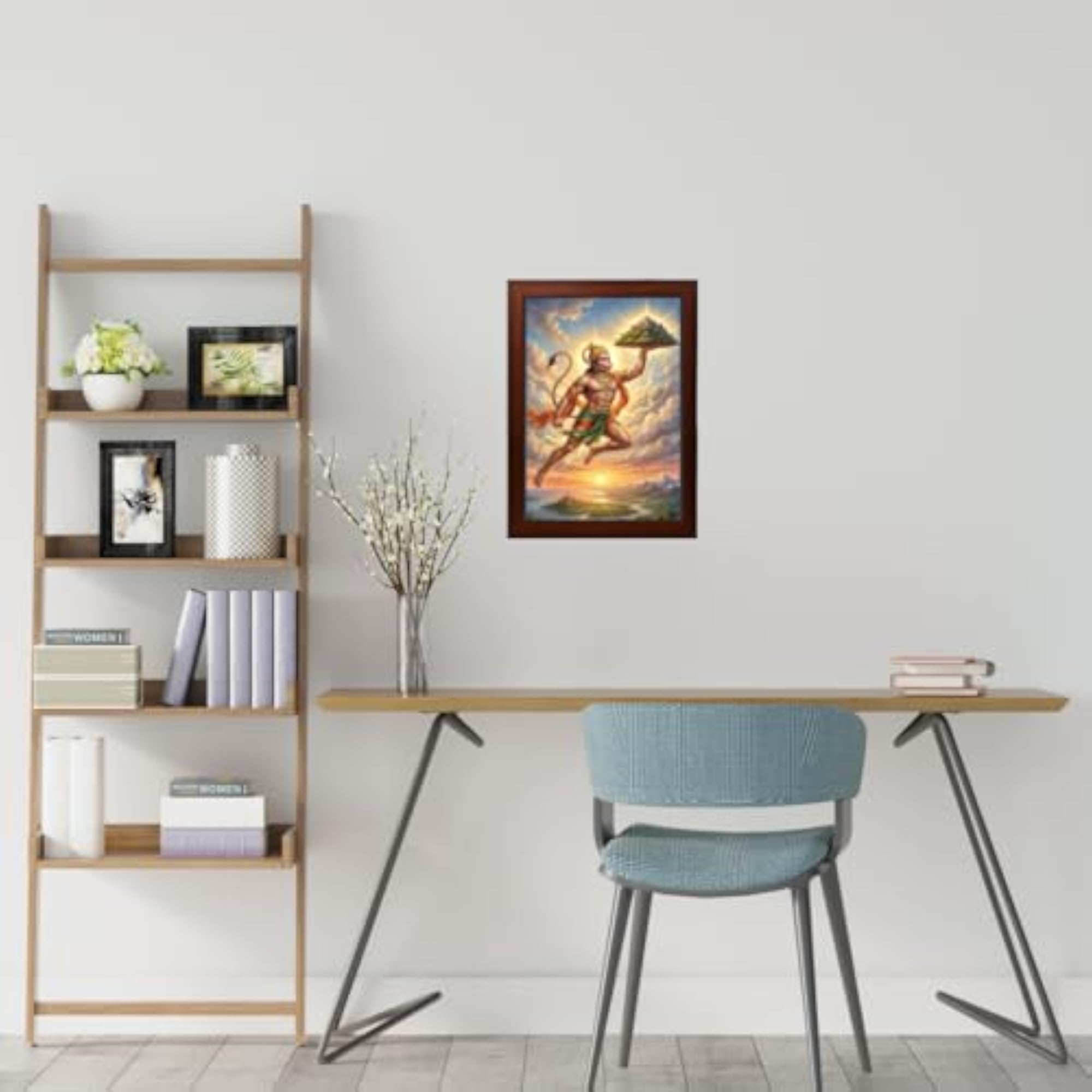 Hanuman Carrying the Sanjeevani Mountain Wall Art