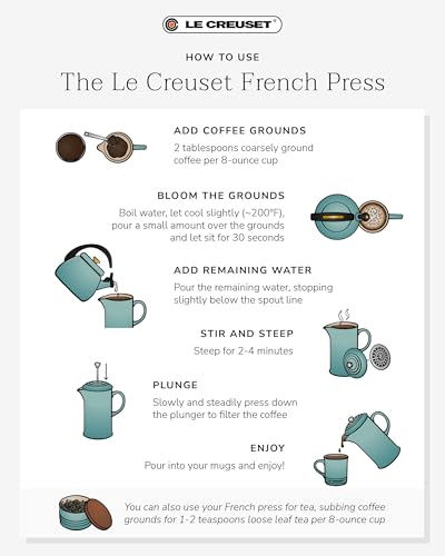 Image of Le Creuset Stoneware French Press, 34 oz., Licorice
