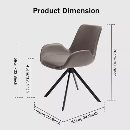 Chaise bureau pivotante grise rembourrée pour ordinateur - 4