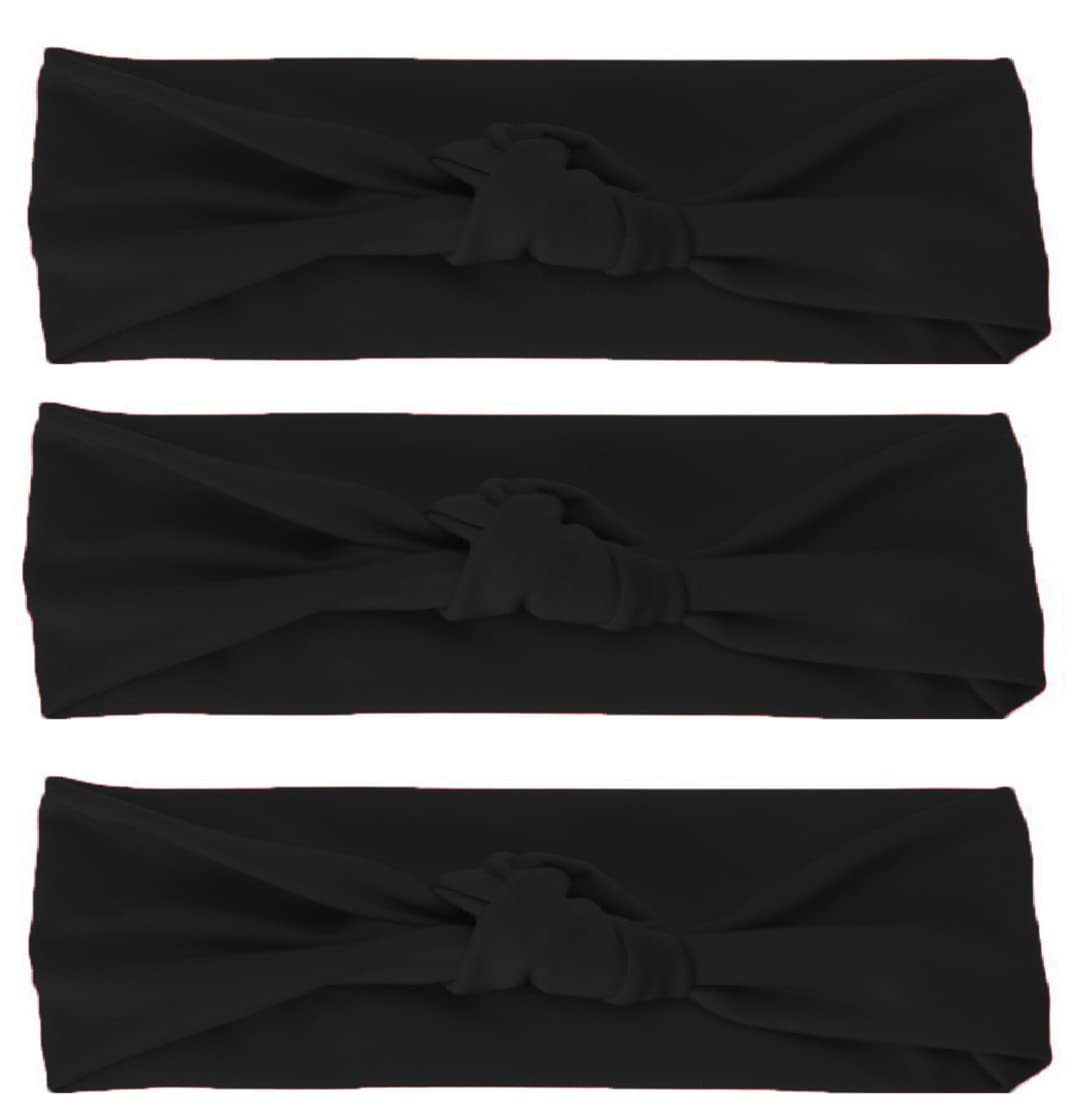Nyamah Sales Women and Girls Cotton Hairband Elastic Head Bands Ladies Hair Styling Band Hair Accessories Pack of 3 (Black) Nyamah Sales Women and Girls Cotton Hairband Elastic Head Bands Ladies Hair Styling Band Hair Accessories Pack of 3 (Black)