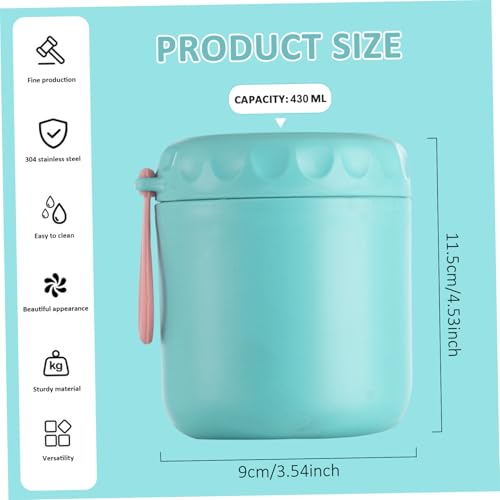 Termo para alimentos de acero inoxidable con asa y doble pared al vacío de 500ml 5