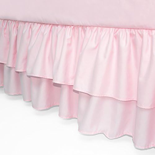 Jupe De Lit Crib Sheets TILLYOU Ruffled Crib Skirt With Pompoms