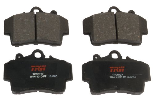 TRW Automotive TPC0737 Disc Brake Pad Set for Porsche Boxster: 1997-2008 and other applications Front, Black