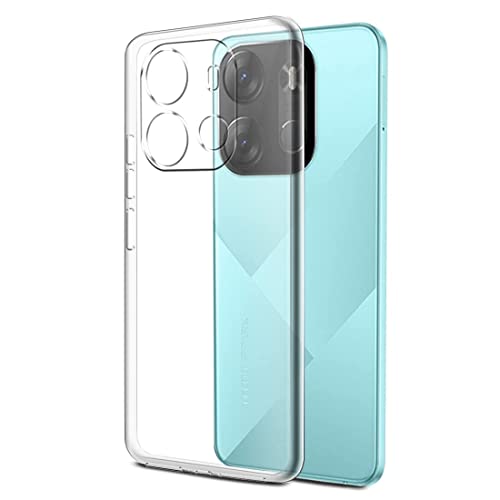 Image of COVERBLACK Rubber Silicone Back Cover for Tecno Spark Go 2023 - Transparent