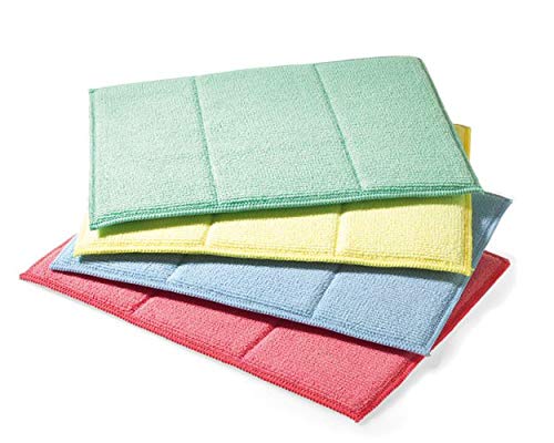 Mikrofaser Power Pads Vorratspack 10 Stück Set - handlich, gründlich, universell - Microfaser Schwammtuch ca. 23 x 17 cm, Bunt