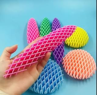 لعبة فدجيت حسية على شكل دودة مرنة وملتوية لتخفيف التوتر سهلة الإمساك بالأصابع ومناسبة للإهداء للبالغين والأطفال في عيد الميلاد والكريسماس وعيد الشكر