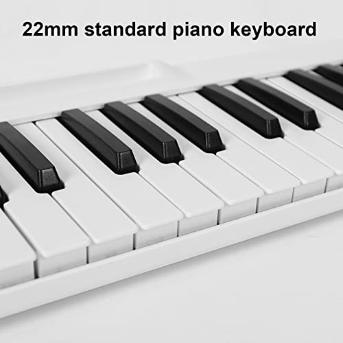 Clavier portable de piano numérique pliable de piano de clavier pleine grandeur de 88 touches for les débutants avec Bluetooth, USB/MIDI, pédale de sustain, sac de piano (Color : White) - Les Beatles, Paul McCartney, John Lennon, RIngo Starr, George Harrison Clavier portable de piano numérique pliable de piano de clavier pleine grandeur de 88 touches for les débutants avec Bluetooth, USB/MIDI, pédale de sustain, sac de piano (Color : White) – Image 4