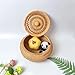 NC Cestino portaoggetti in Rattan Tessuto a Mano in Rattan tè alla Frutta Rotondo con Coperchio Cestino portaoggetti Scatole in Rattan con Coperchio Cesto portagioie con Coperchio