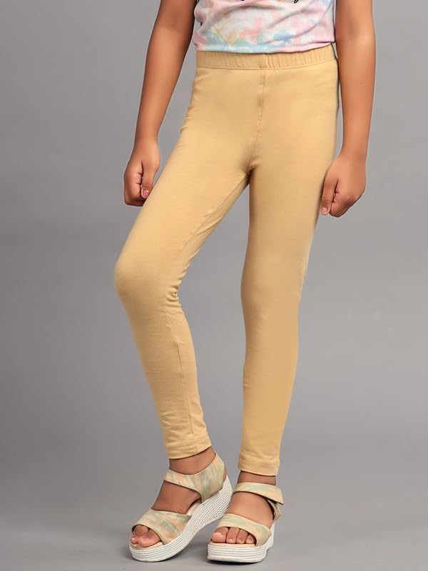 Image of ZION Leggings for Girls - Cotton Regular Fit Ankle Length | Soft & Comfortable | Perfect for Every Occasion - School, Play & Beyond | Multiple Sizes & Colors