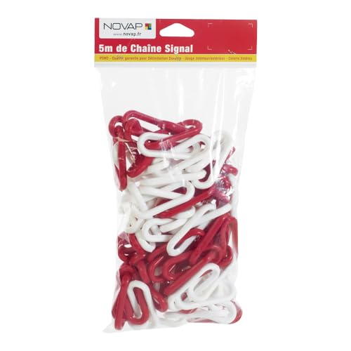 Chaîne de signalisation rouge et blanc SIGNAL 6mm balisage chantier extérieur