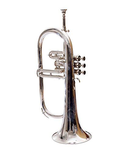Sai Musical India Flugel Horn 3 Valve, Bb (Nickel) - Thumbnail 4