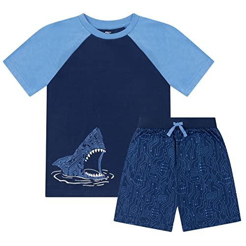 Us Angels Dreamlife Boys Pajama Set, Short Sleeve Tee And Shorts, Sleepwear, Blue Shark, 10-12 #TOP6