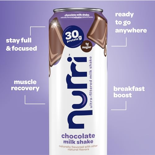 Image of Nurri - 30g Protein Ultra Filtered Milk Shake - Chocolate - Lactose Free, Low Sugar, 150 Calories, 10 Vitamins and Minerals - 11 fl oz, 10 Cans (Pack of 2)