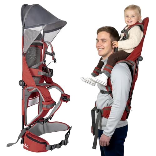 WIPHA Hiking Backpack Carrier Lightweight Toddler Shoulder Carrier with Sun Shade Saddle Toddler Backpack for Kids 6 Months to 2 Years Old